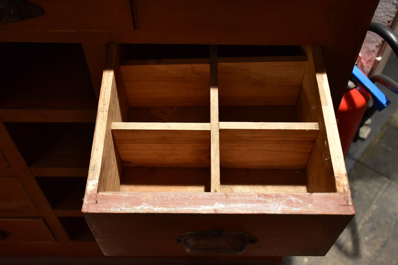 Storage drawers from a French hardware store
