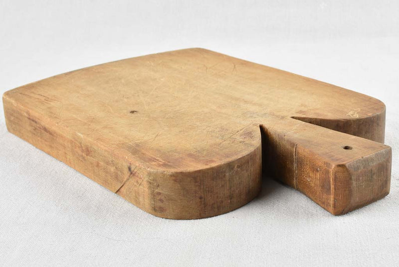 Large Antique French cutting board - with round shoulders 15¼" x 10¾"