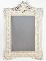 Antique French mirror with pediment 45"