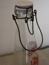 Vintage French glass milk bottle - Le bon lait