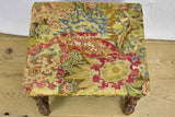 18th Century French stool with original cross-stitch upholstery