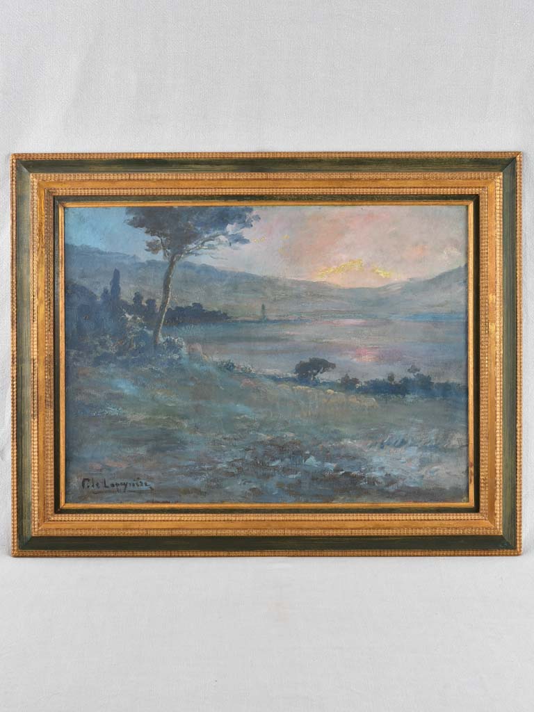 Vintage Evan de Lapeyriere Landscape Painting