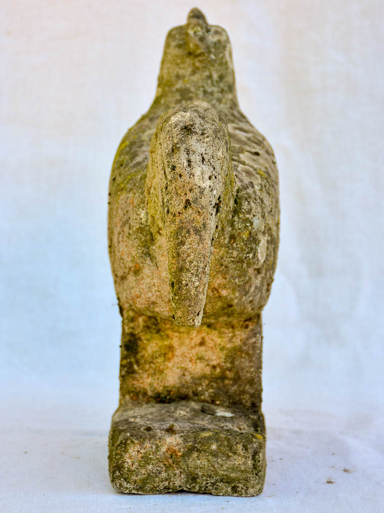 Early 20th century stone garden sculpture of a hen