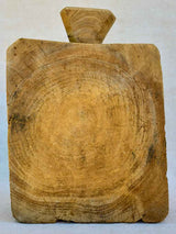 Very large and chunky antique French cutting block 11¾" x 16½"