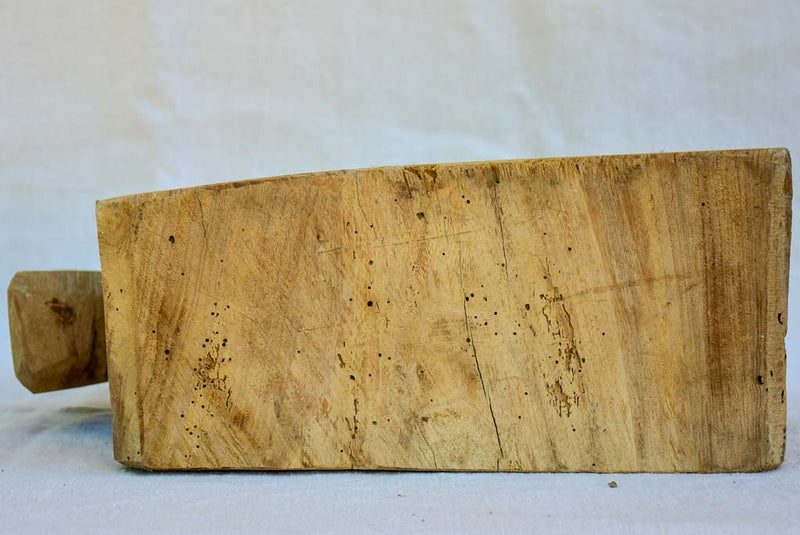 Very large and chunky antique French cutting block 11¾" x 16½"