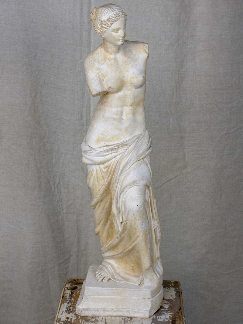 Figurative French plaster sculpture of a woman