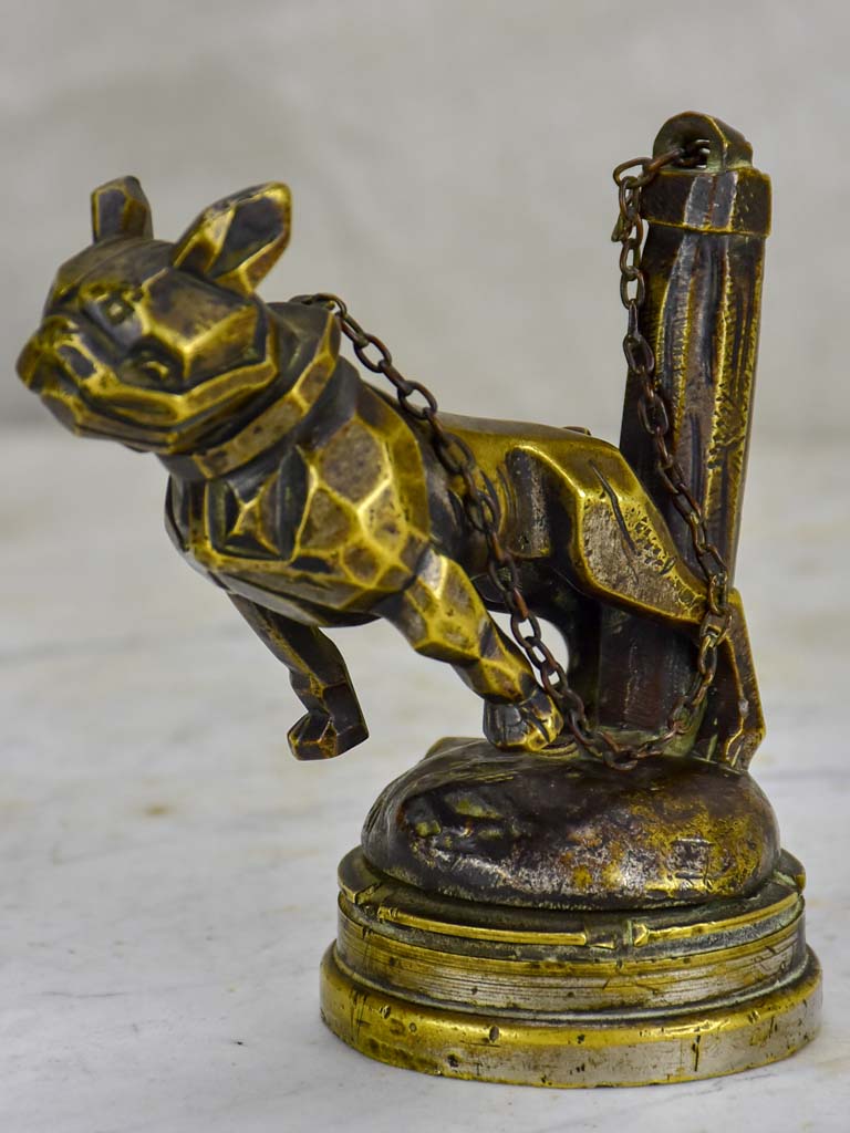 Early 20th Century bronze car mascot - bulldog