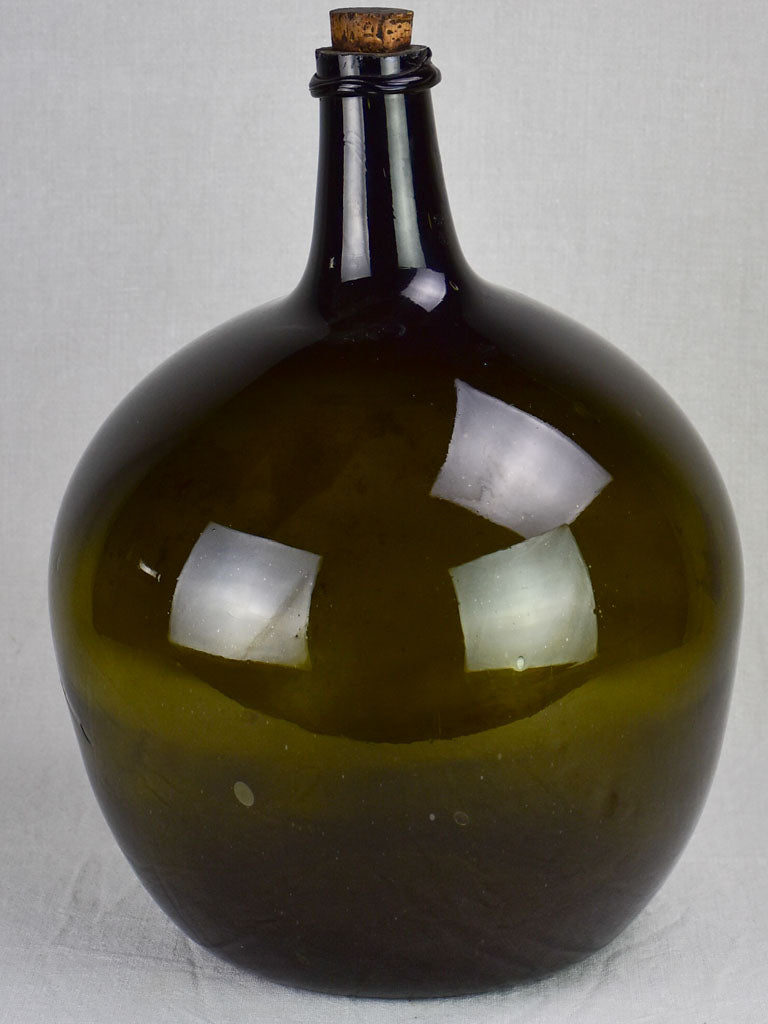 Large 18th Century French demijohn - blown glass from Trinquetaille 19¾"
