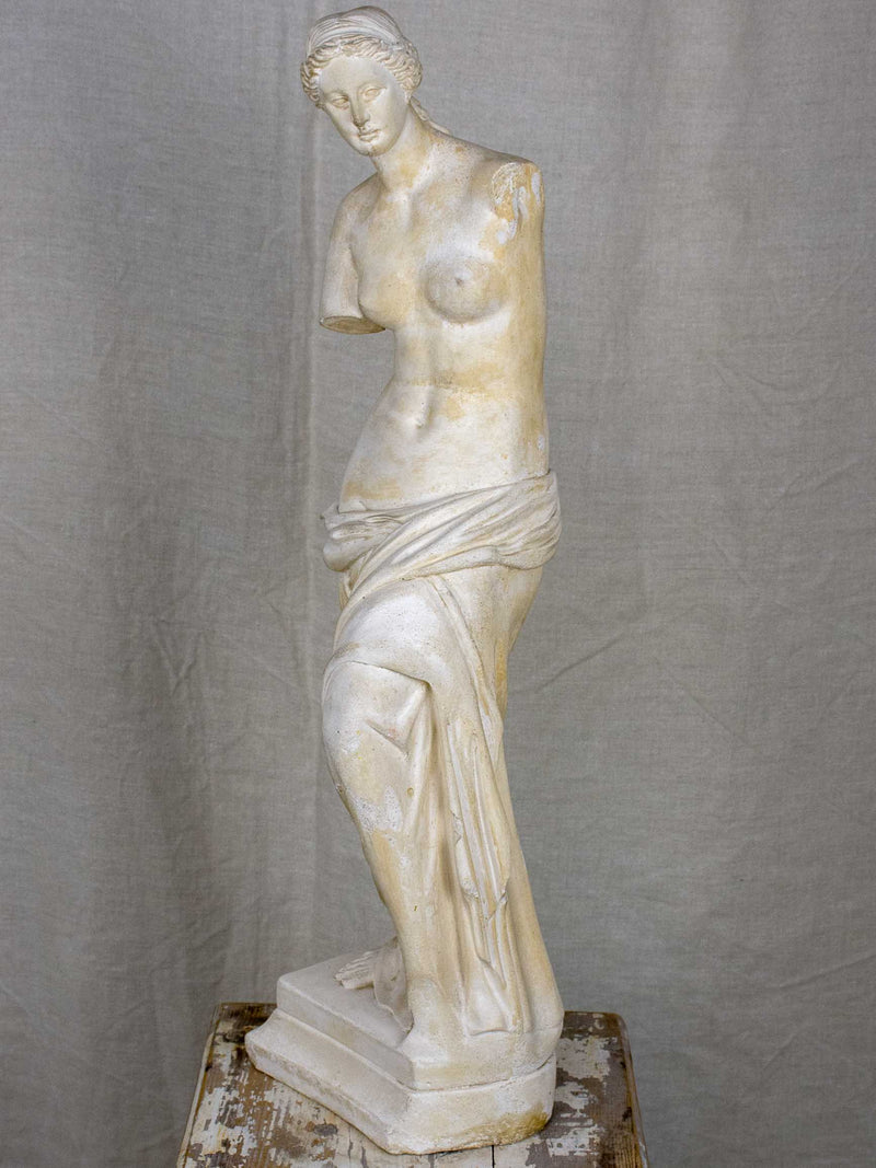 Figurative French plaster sculpture of a woman