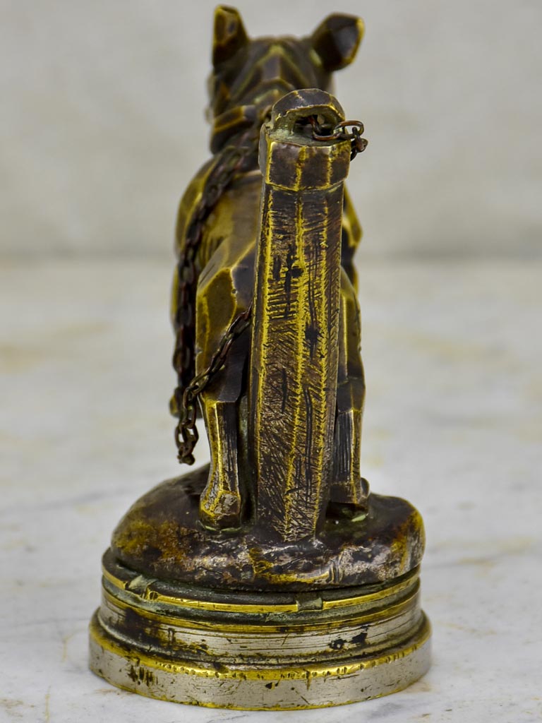 Early 20th Century bronze car mascot - bulldog