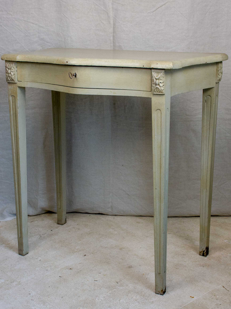 Small vintage French curved console with drawer