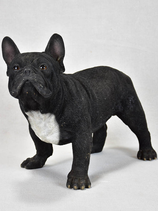 Vintage resin French bulldog sculpture