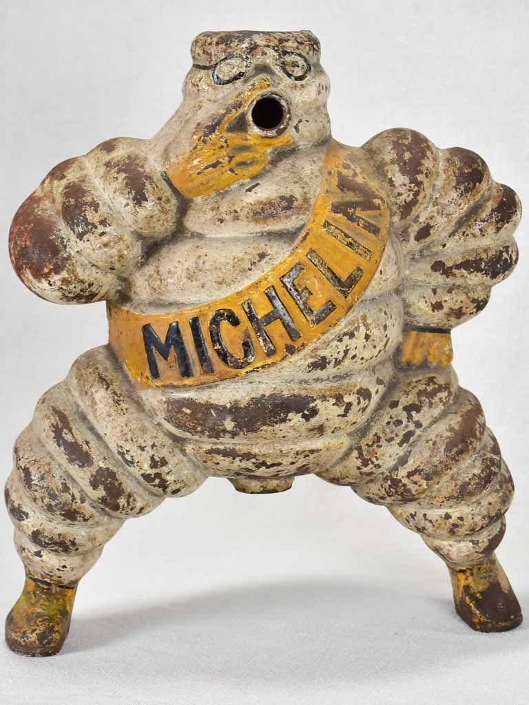 Large 1920's cast iron Michelin man from an air compressor - Bibendum 14¼"