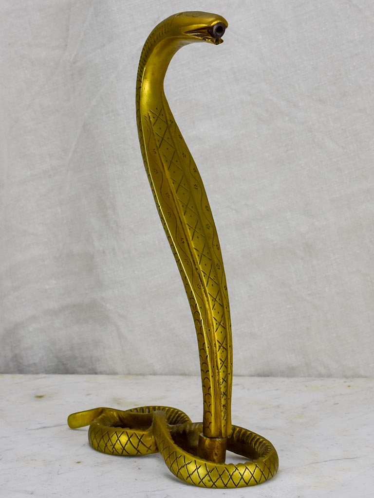 1930's Art Deco bronze cobra statue