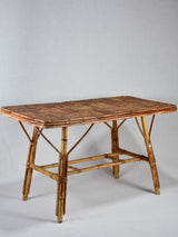 Vintage rattan side table 36¼" x 18½"