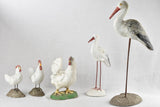 Collection of 5 vintage French bird sculptures - 30"