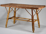 Vintage rattan side table 36¼" x 18½"