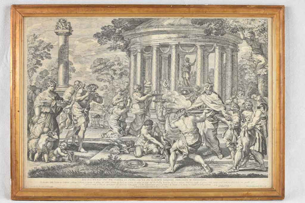 19th century Italian etching 19¾" x 28¼"