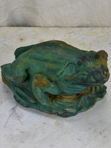 Antique French cast iron frog garden ornament
