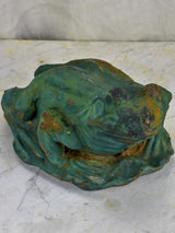 Antique French cast iron frog garden ornament