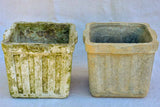 Two square Willy Guhl garden planters / flower pots