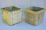 Two square Willy Guhl garden planters / flower pots
