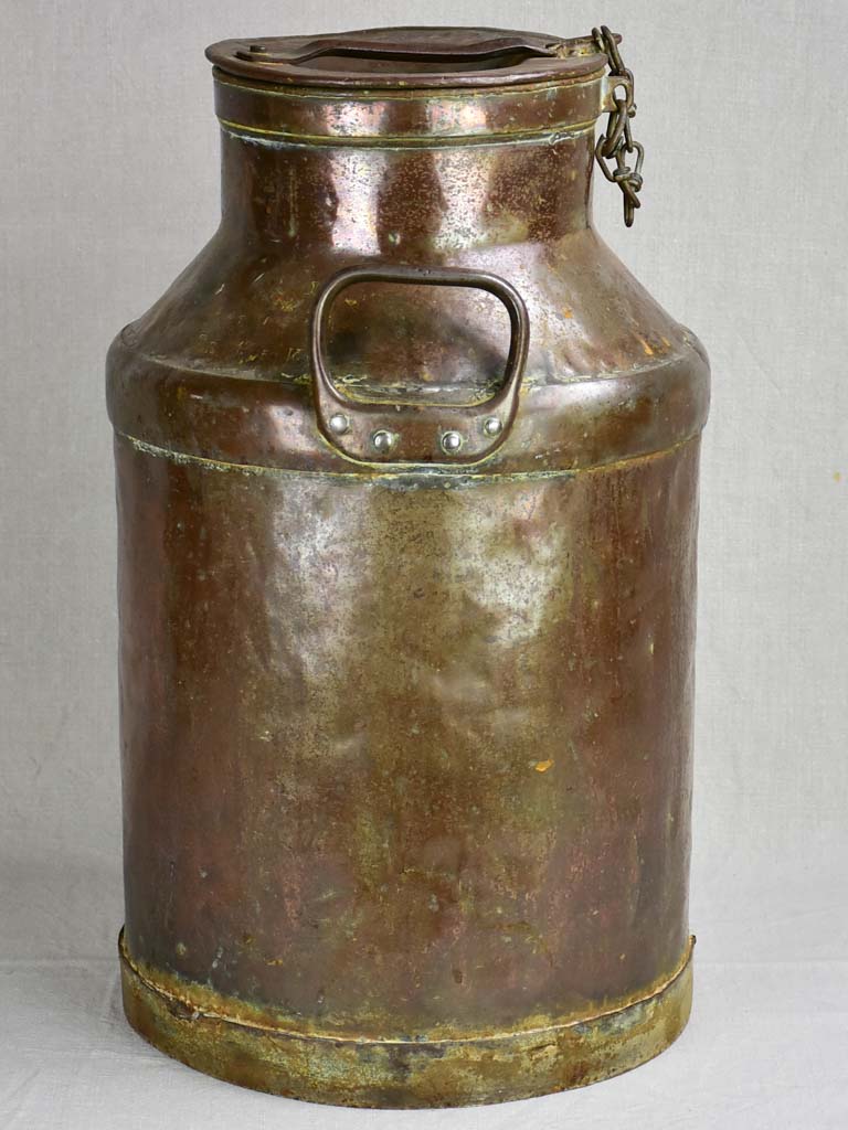 Large copper milk pot - 19th century 24½"