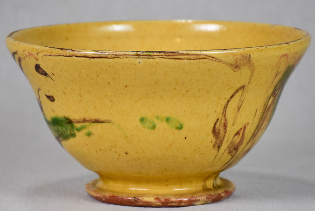 Antique French bowl with marble effect 9"
