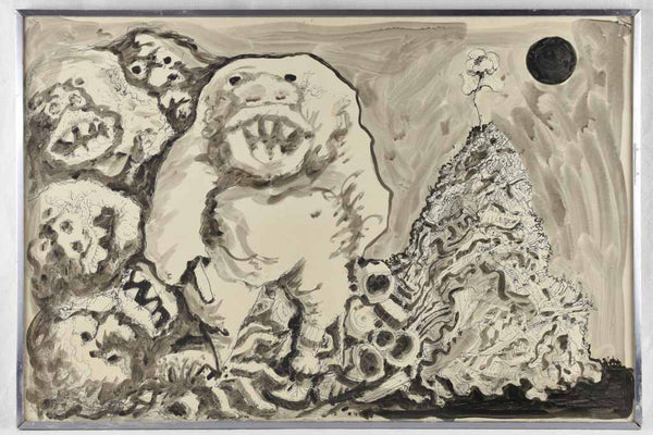 Monochrome modern painting Alain Diot (1945 -   ) 32¼" x 48"