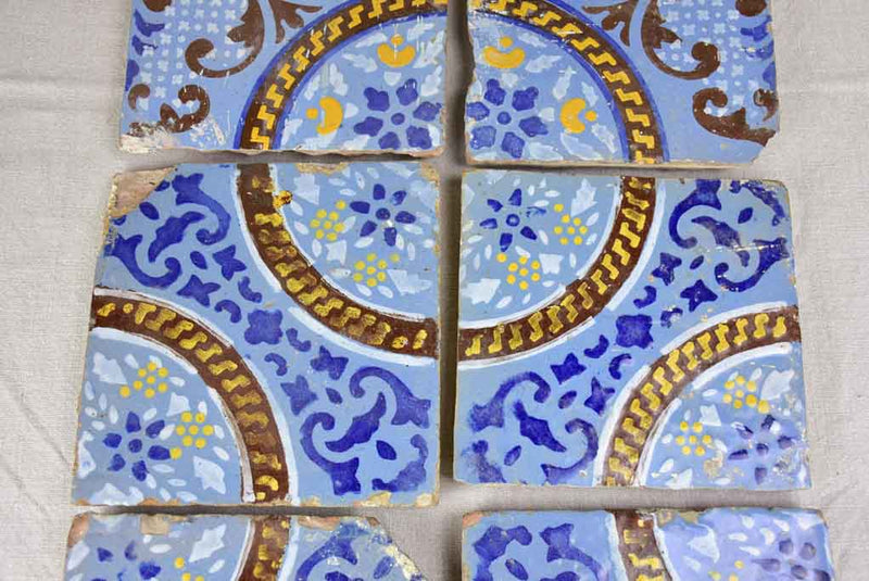 Series of Spanish tiles from the 18th century 7½"