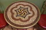 Art Nouveau bistro table with mosaic top