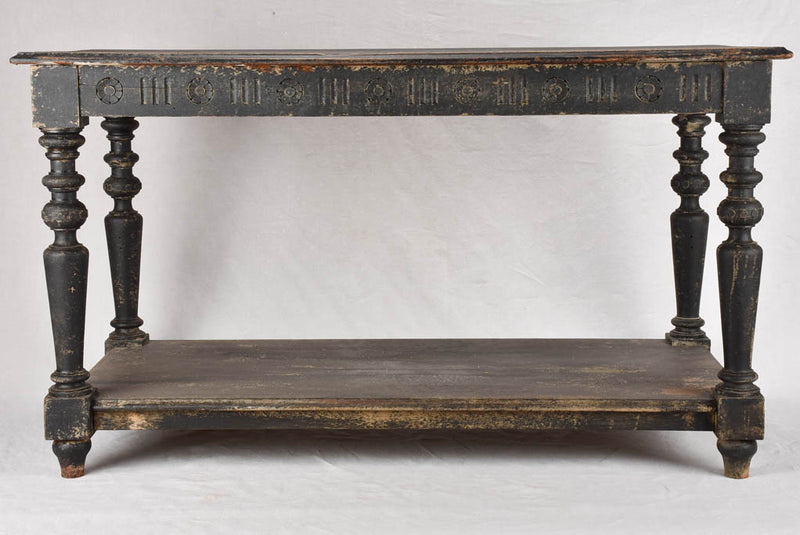 Late 19th century draper table with black patina