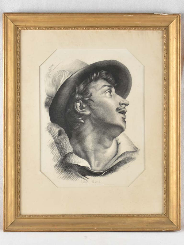 Large portrait of a man wearing a hat, Henry Cassagne 35½" x 28¾"