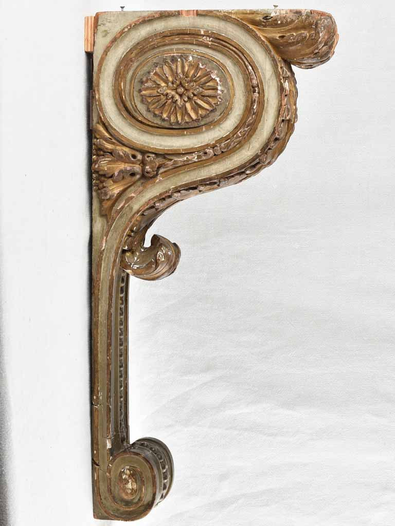 Antique carved beechwood console brackets