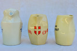 Collection of eight 1930's Pastis water pitchers