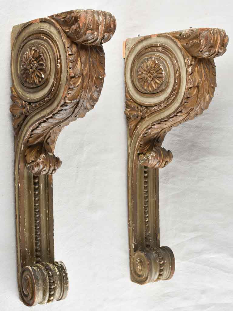 Exquisite 18th-century French console brackets