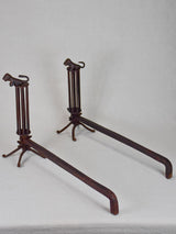 Pair of mid century andirons / fire dogs 21¼"