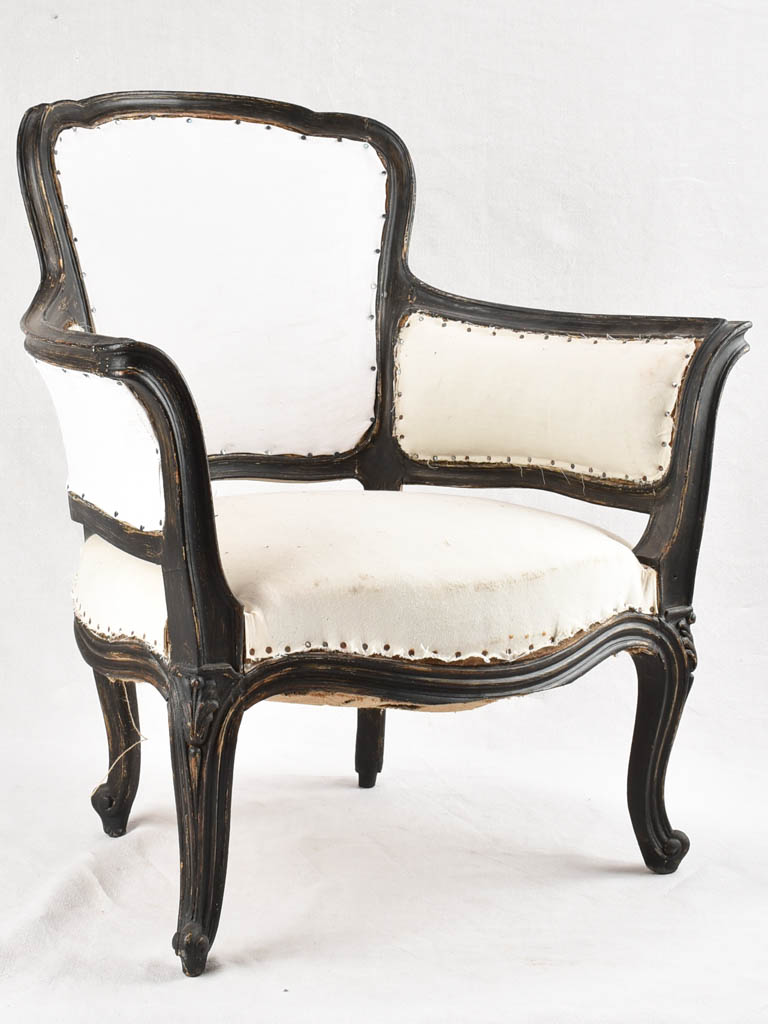 Pair of rustic Italian Louis XV style armchairs