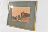 Original gilt-framed 19th-century watercolor