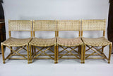 Four woven leather chairs from the 1960's John McGuire