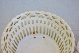Collection of three antique French faience basket bowls