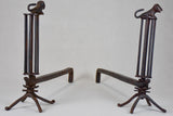 Pair of mid century andirons / fire dogs 21¼"