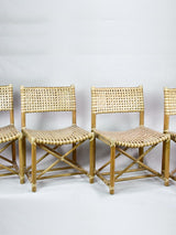 Four woven leather chairs from the 1960's John McGuire