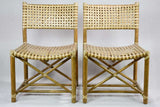Four woven leather chairs from the 1960's John McGuire