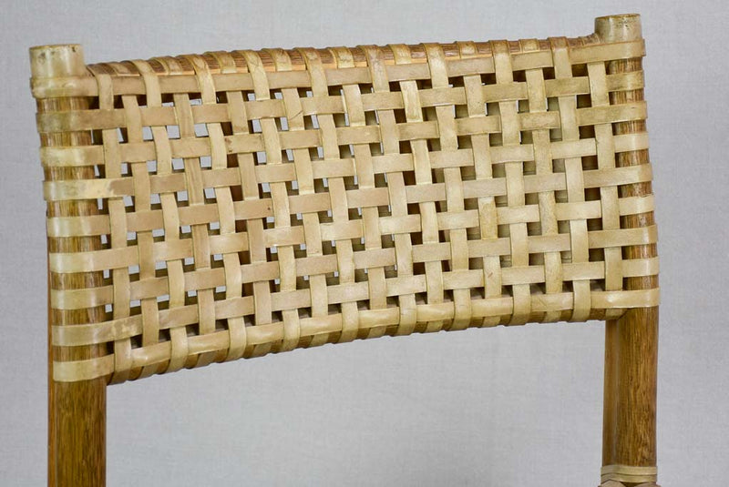 Four woven leather chairs from the 1960's John McGuire