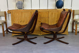 Pair of Norwegian Falcon chairs attributed to Sigurd Ressell