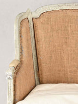 Pair of rustic Louis XVI armchairs with jute upholstery