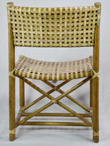 Four woven leather chairs from the 1960's John McGuire