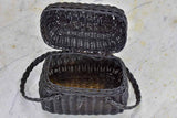 Very small antique French picnic basket