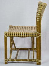 Four woven leather chairs from the 1960's John McGuire